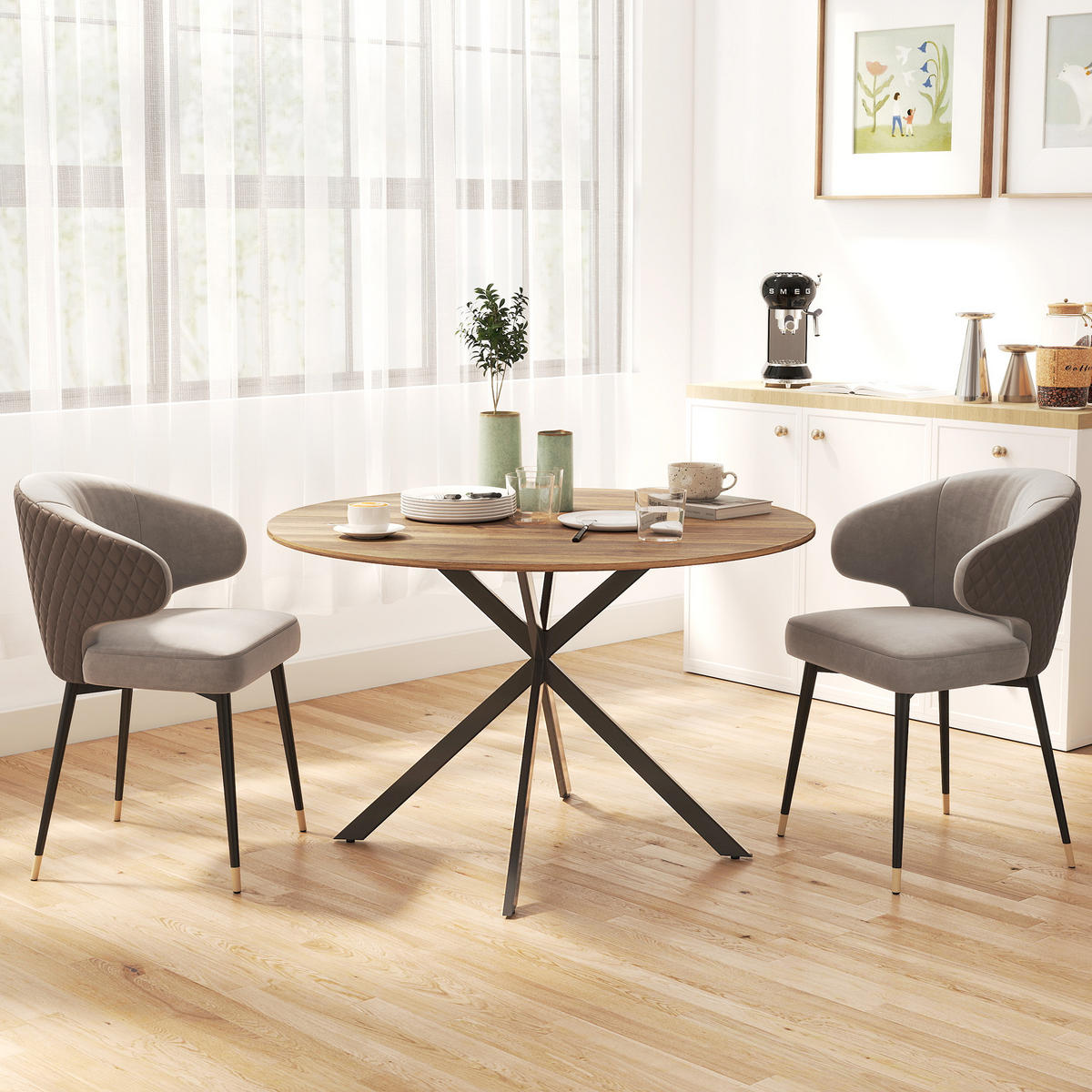 ESSTISCH Braun 120.0/120.0/75.0 - Braun, Holzwerkstoff (120/120/75cm)