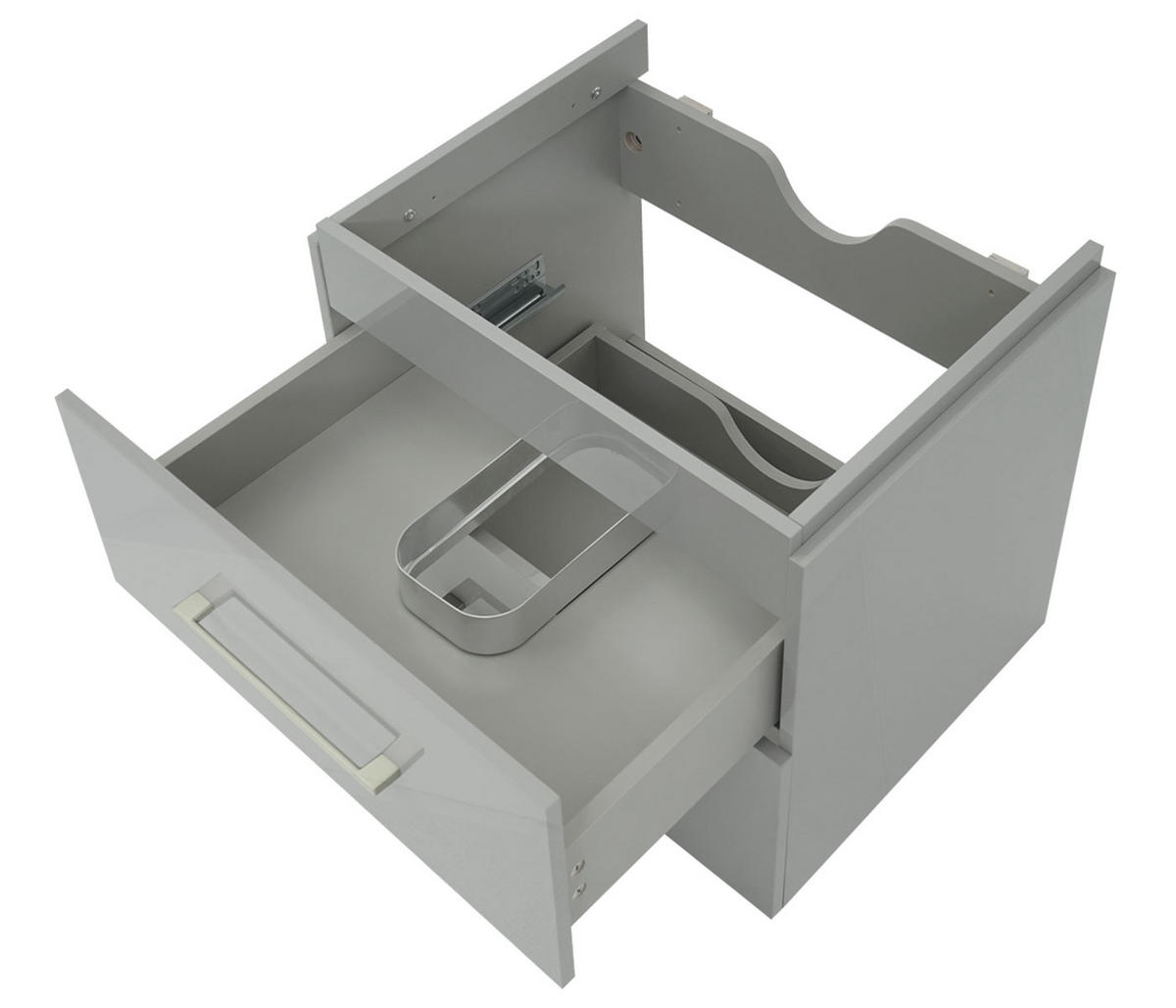 WASCHBECKENUNTERSCHRANK PREMIUM Grau - Grau, Holz (59/50/46cm) - MCW