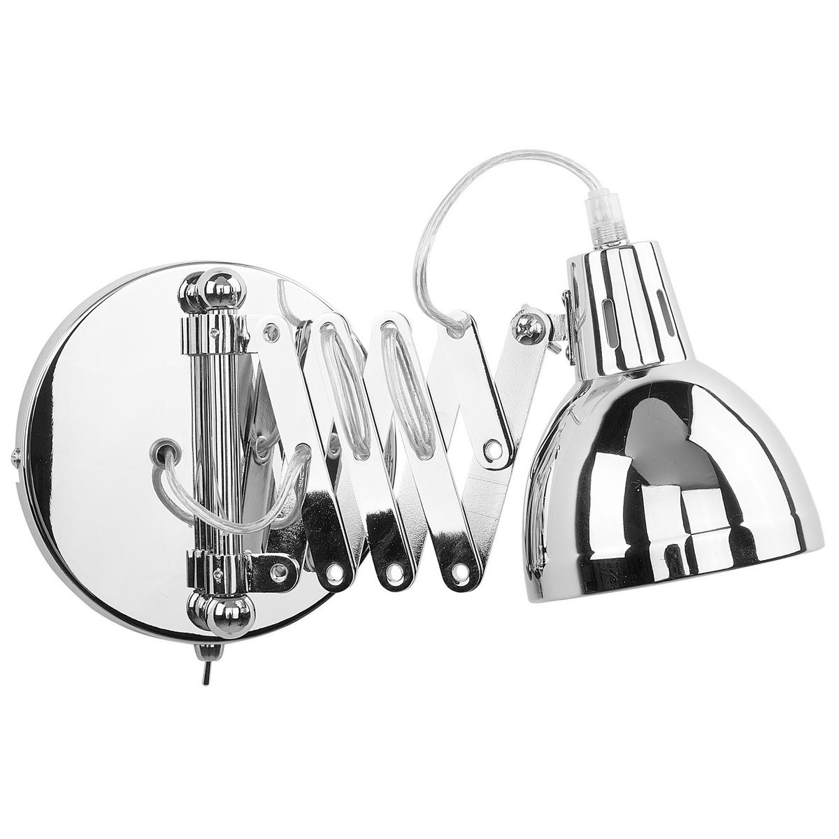 WANDLEUCHTE Harrington 46/11/15 cm - Silberfarben, Metall (11/15/46cm) - Beliani