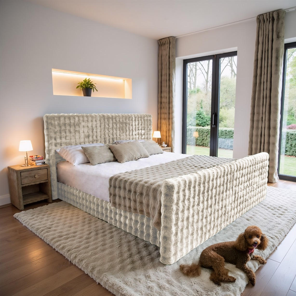 Thumbnail - Kaiser Möbel Boxbett, Beige, Textil, H2, Rechteckig, 120x200 cm, Schlafzimmer, Betten, Boxspringbetten