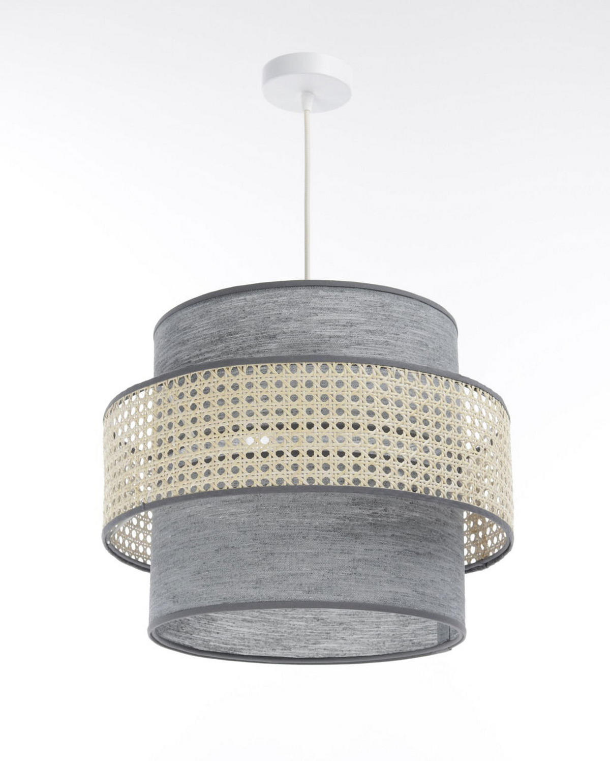 HÄNGELEUCHTE Grau 40/35 cm - Beige, Kunststoff (40/1/35cm) - ONZENO