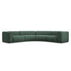 ECKSOFA Chenille Stoff Grün - Schwarz/Grün, Kunststoff/Textil (318/318cm) - Makamii