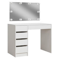 SCHMINKTISCH Thalia Weiß 100 cm mit LED Beleuchtung - Weiß, Holzwerkstoff (100/75.5/50cm) - Vicco
