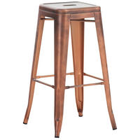 BARHOCKER Joshua 43x43x76 cm kupfer - Kupferfarben, Metall (43/76/43cm) - furnicato