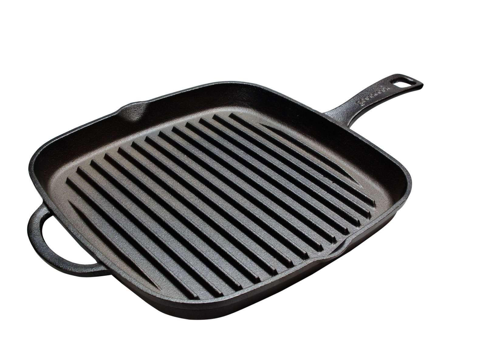 GRILLPFANNE aus Gusseisen 26 x 26 cm – ohne Antihaftbeschichtung – geeignet für alle Herdarten - Schwarz, Keramik (46/26/4cm) - Blackwell