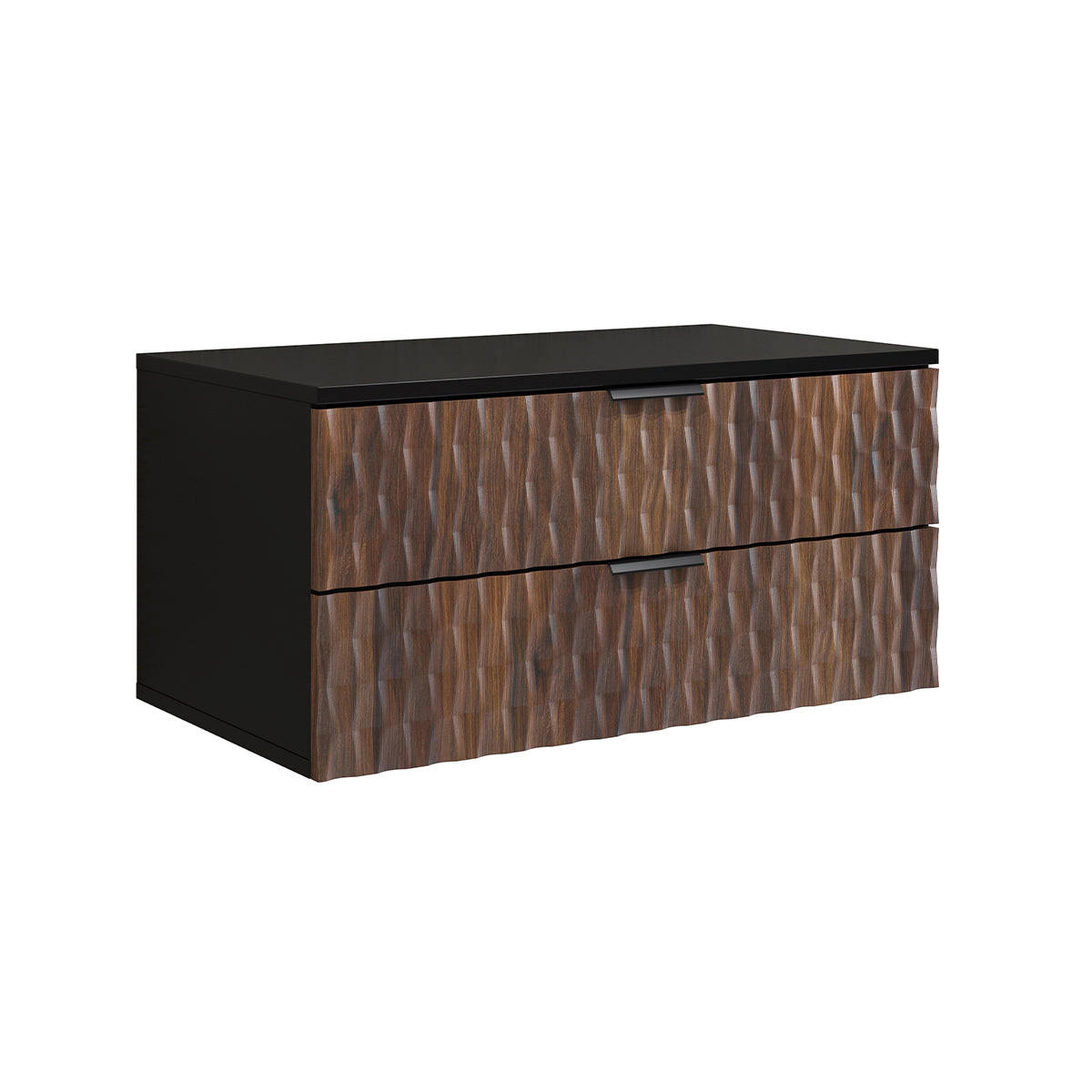 SPODNÁ UMÝVADLOVÁ SKRINKA 81cm Nevia Drevo a čierna farba - hnedá, kompozitné drevo (81/40/48cm) - Petits-meubles