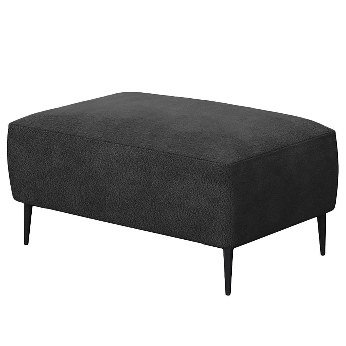 POLSTERHOCKER - Anthrazit/Schwarz, Textil/Metall (90/45/60cm) - home24