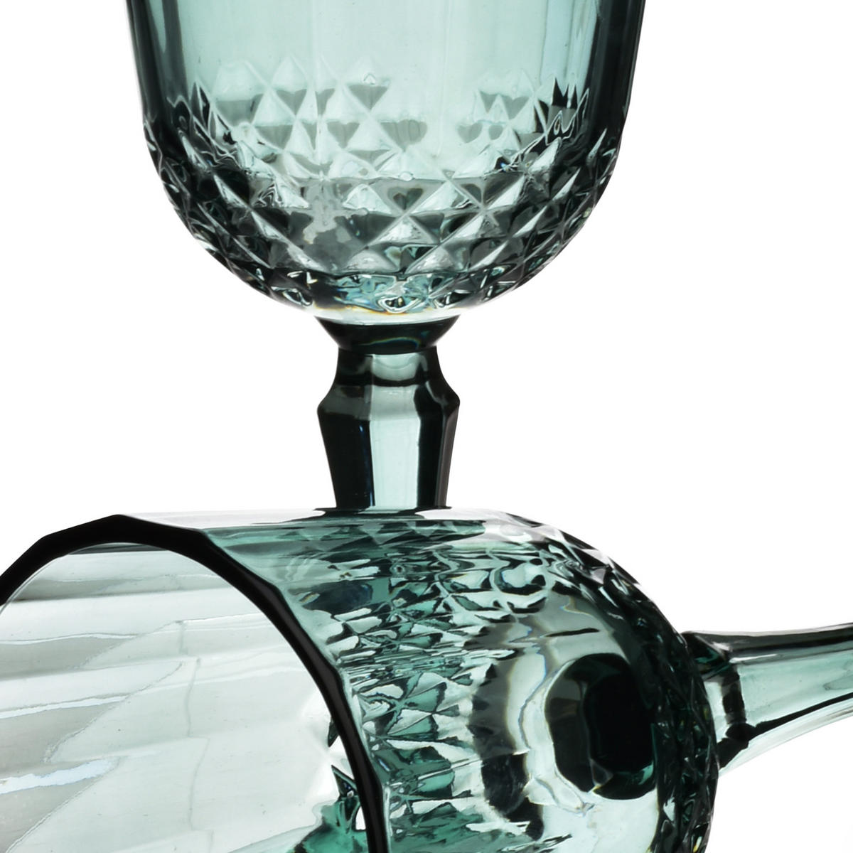 WEINGLAS Ella 4er Set grün 9/7/18.5 cm - Grün, Glas (0.3L) - Mondex