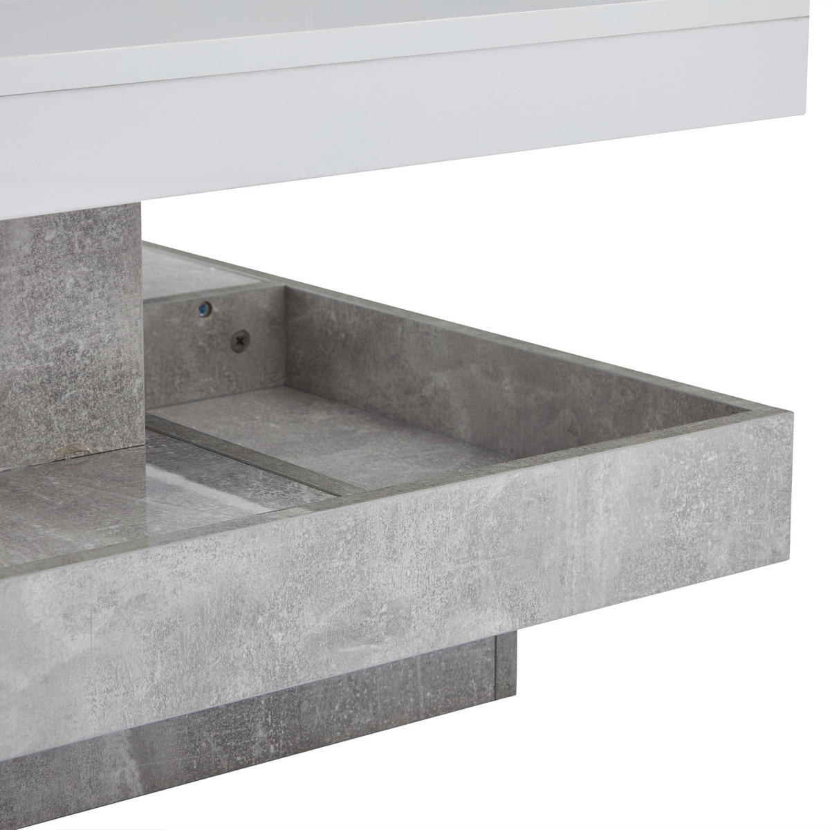 COUCHTISCH DE-105 Drehbar Weiß - Weiß, Holzwerkstoff (70/70/36cm) - ComfortXL