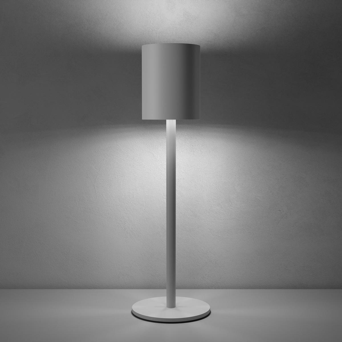 AKKU-TISCHLAMPE Corly,10 x 37 cm,weiß - Weiß, Metall (10/10/37cm) - tectake