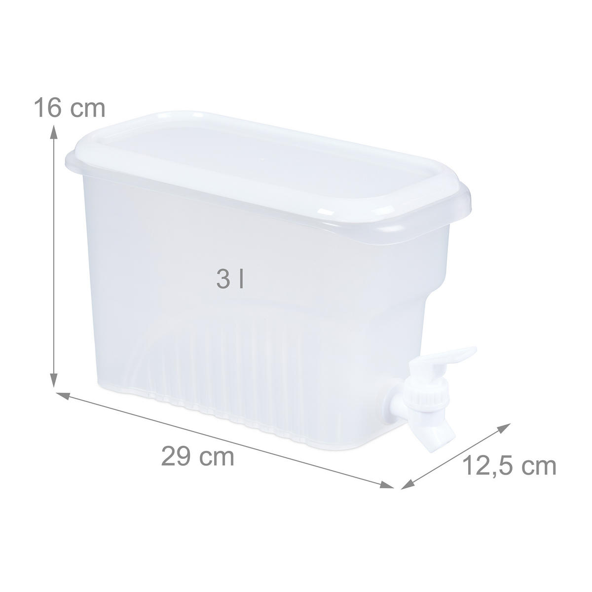 2XGETRÄNKESPENDER - Transparent, Kunststoff (3L) - Relaxdays