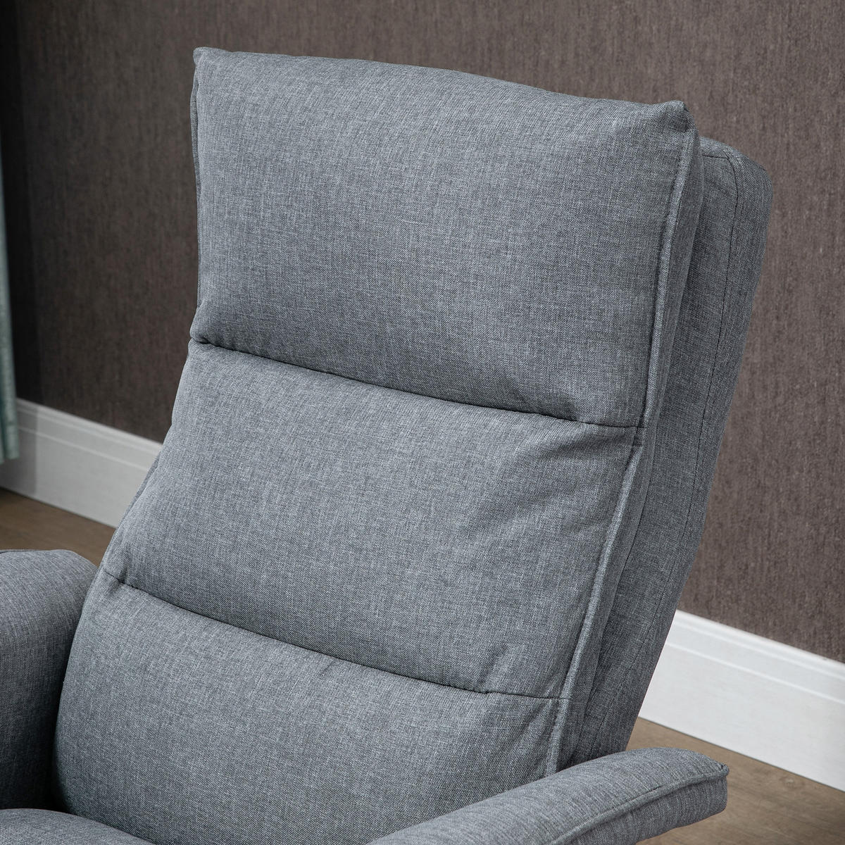 MASSAGESESSEL mit Fußhocker, Grau - Grau, Kunststoff (93/99/78cm) - HOMCOM
