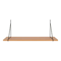 WANDREGAL Chiba Melamin, Stahl, MDF Natur / Schwarz - Schwarz, Metall (80/29/31cm) - tinkaro