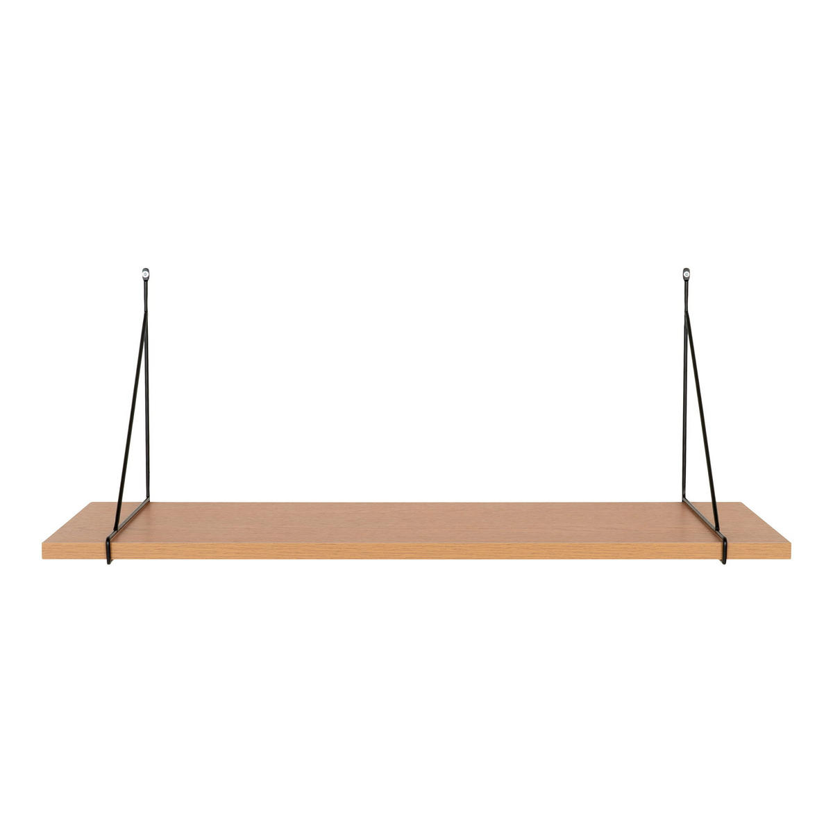 WANDREGAL Chiba Melamin, Stahl, MDF Natur / Schwarz - Schwarz, Metall (80/29/31cm) - tinkaro