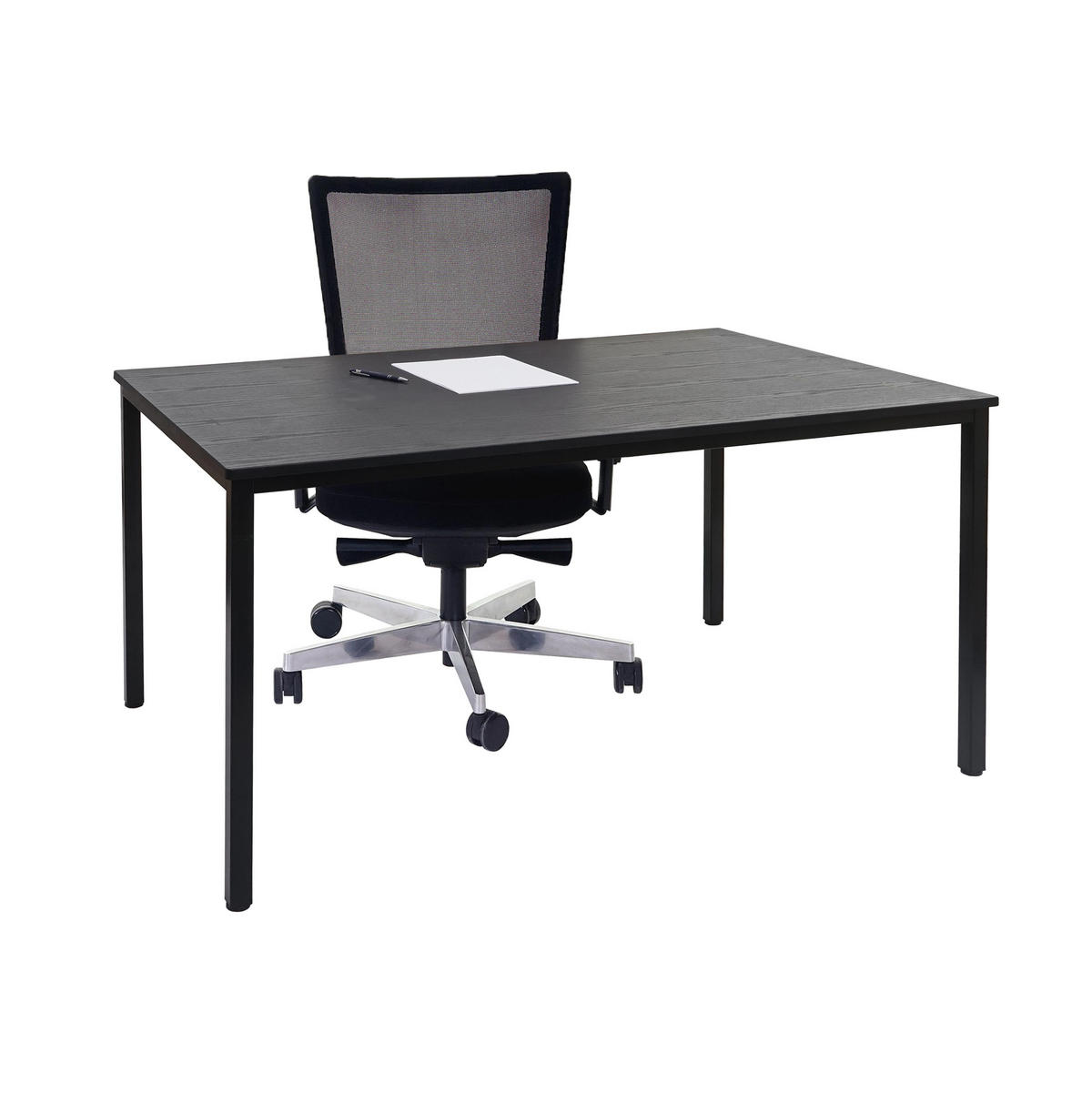 SCHREIBTISCH PETRILA eckig Eiche Schwarzbraun Dekor - Mooreichefarben, Holzwerkstoff (80/120/75cm) - MCW