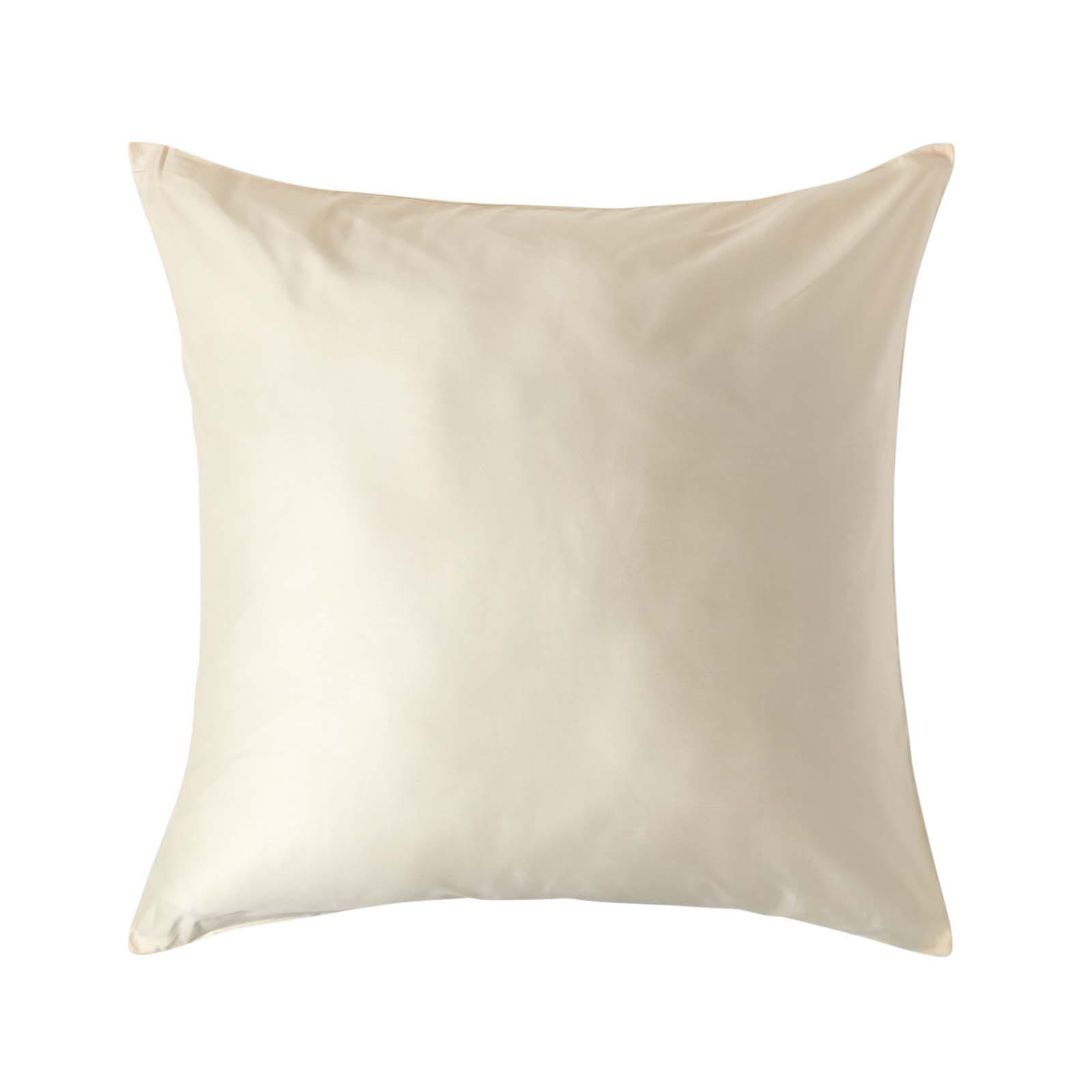 BIO-KISSENBEZUG Satin, Fadendichte 400 - Creme, Textil (80/80cm) - Homescapes