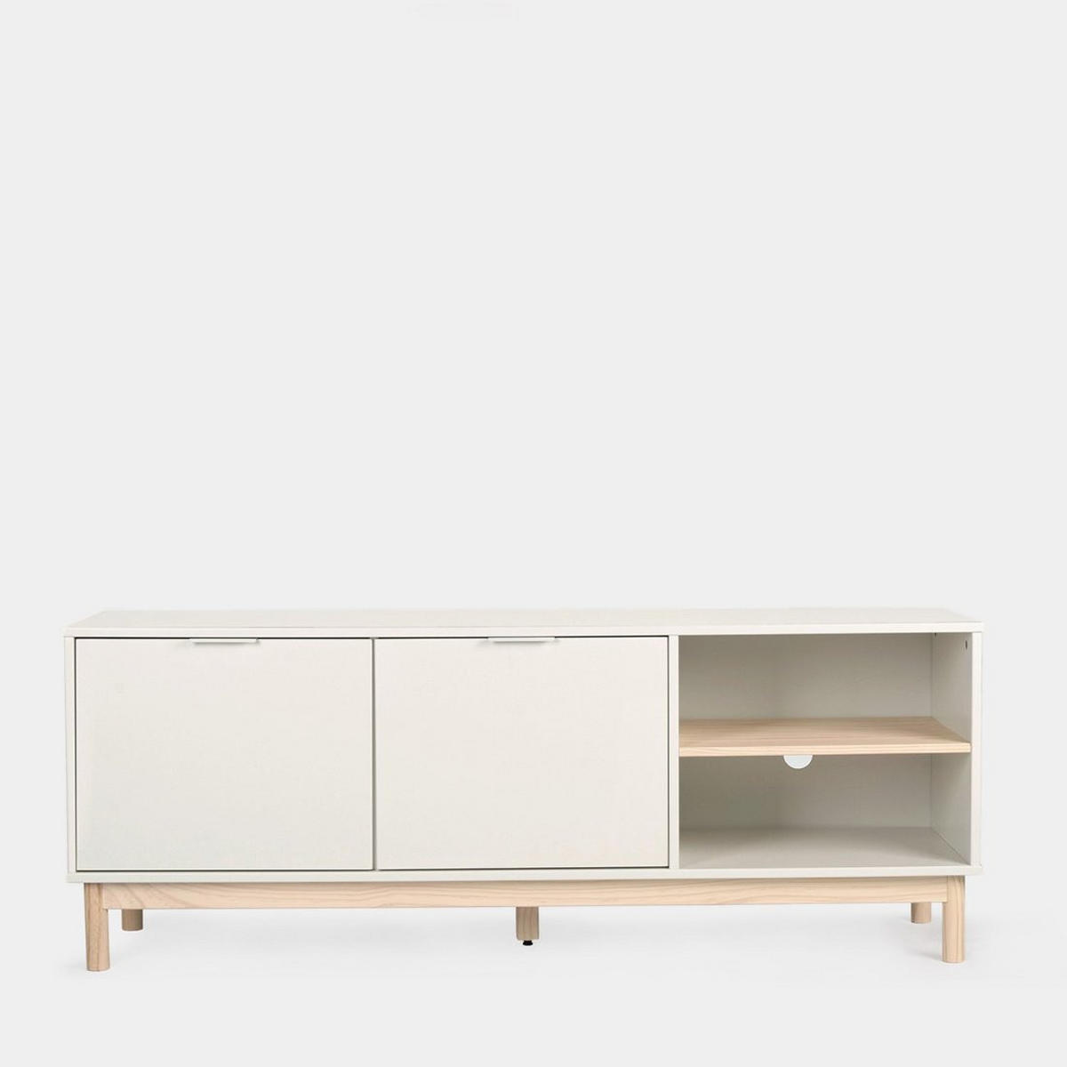 TV-ELEMENT Elian Weiß 140 cm x 53 cm - Weiß, Holzwerkstoff (140/53/38cm)