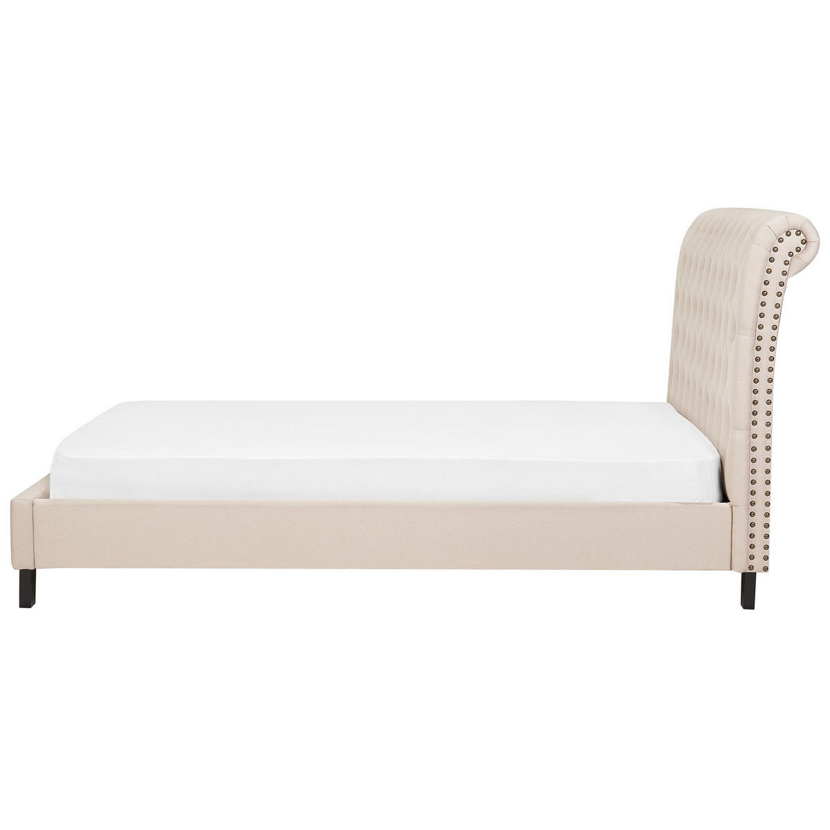 POLSTERBETT mit Lattenrost 180/200 cm Beige Reims - Beige, Textil (180/200cm) - Beliani