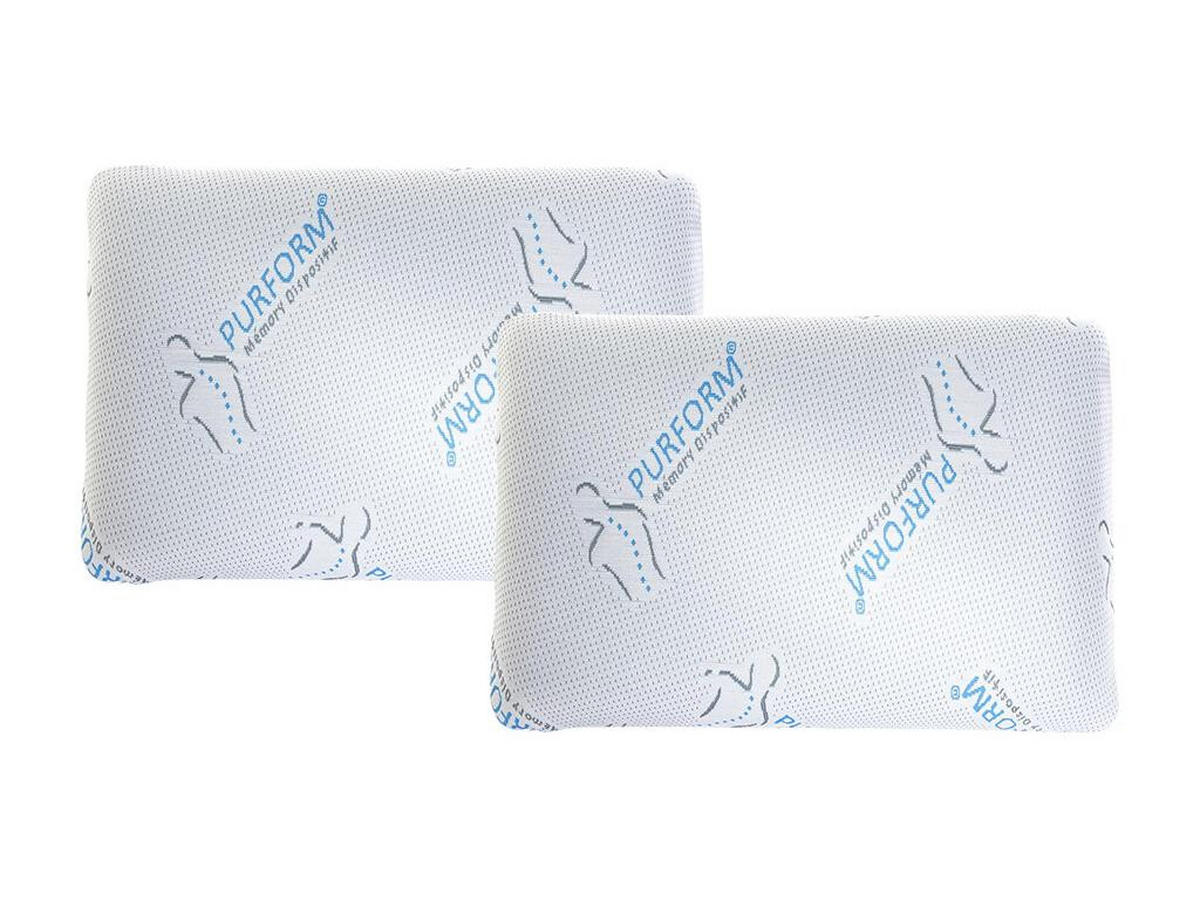 VISCO-KOPFKISSEN 2er-Set Anti-Milben - 60 x 40 cm - SIRONA - Weiß, Textil (60/40cm) - Vente-Unique