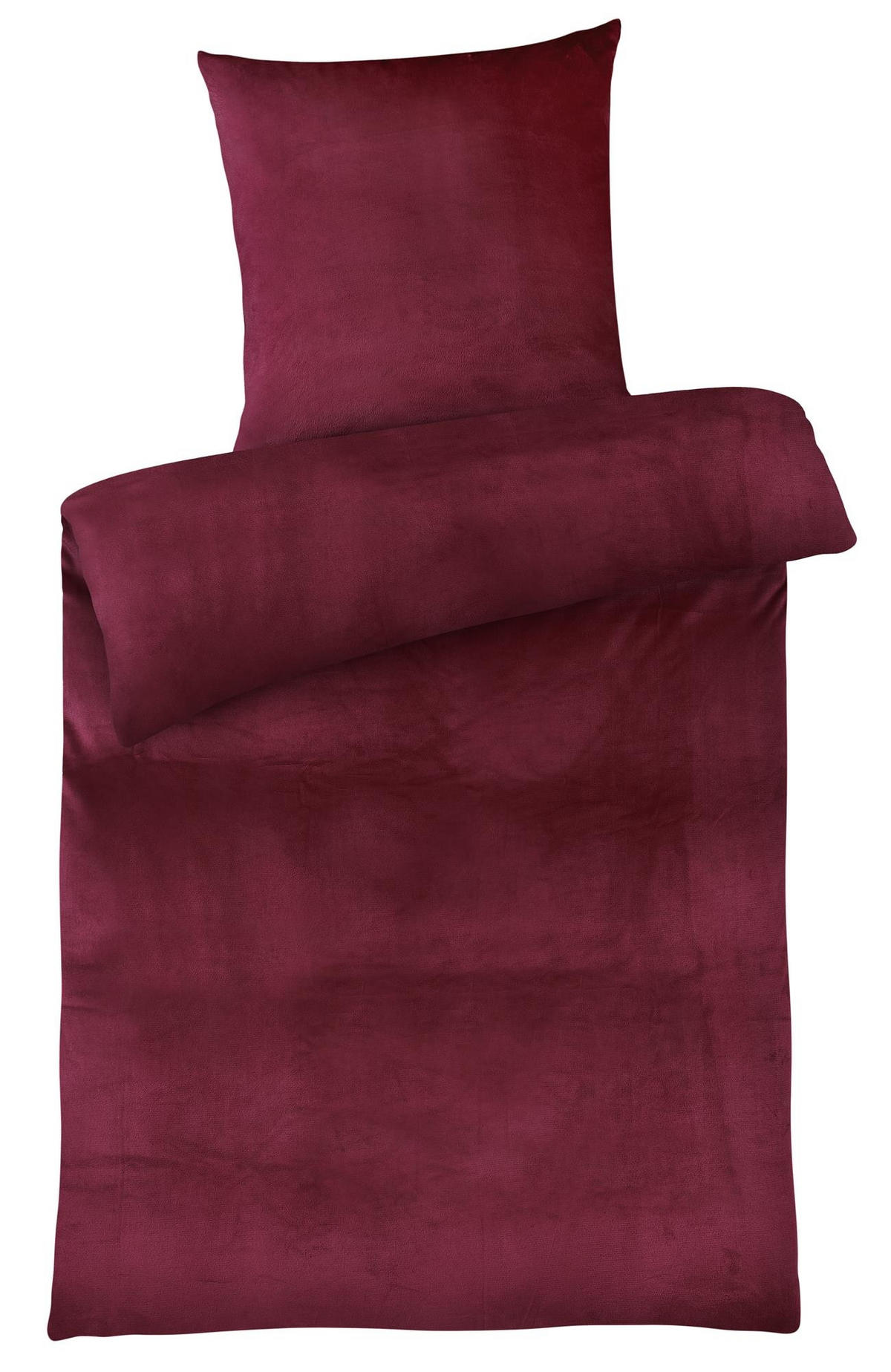 WINTER-BETTWÄSCHE 135x200 Cashmere-Touch Warmer Winter Bettbezug Kuschelig Bordeaux - Bordeaux, Textil (135/200cm) - Carpe Sonno