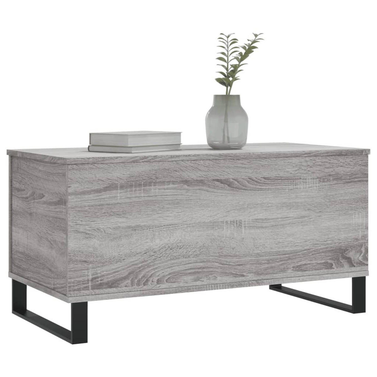 COUCHTISCH Grau Sonoma 90x44,5x45 cm Holzwerkstoff - Grau, Holzwerkstoff (44.5/90/45cm) - furnicato
