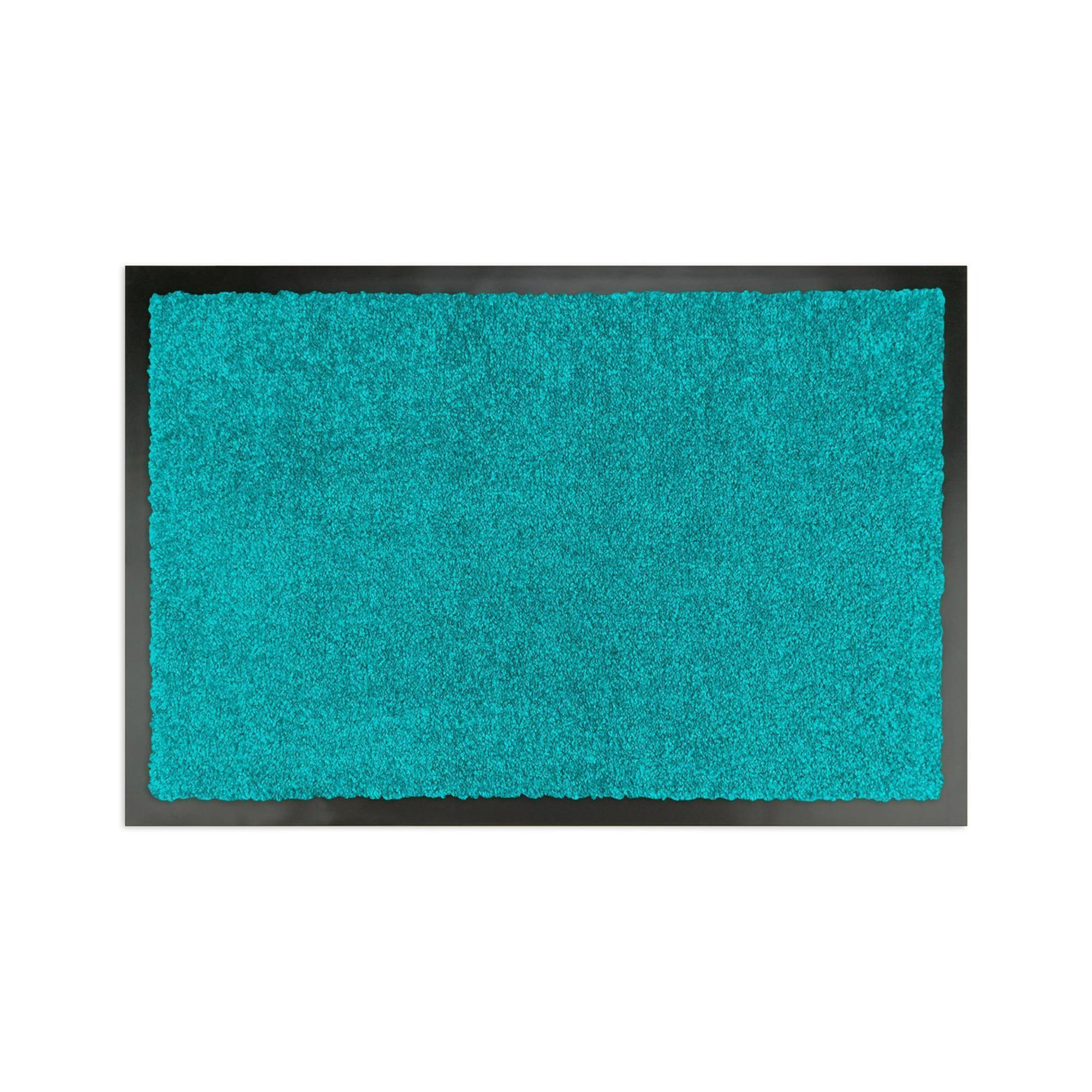 FUSSMATTEN FÜR INNEN & AUßEN TÜRMATTE - Petrol, Textil (60/90cm) - WohnDirect