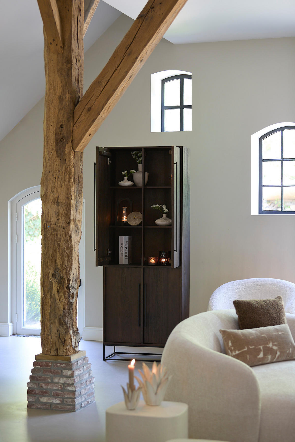 SCHRANK Lilian Braun 75/40/200 cm - Braun, Metall (40/200/75cm) - Light & Living