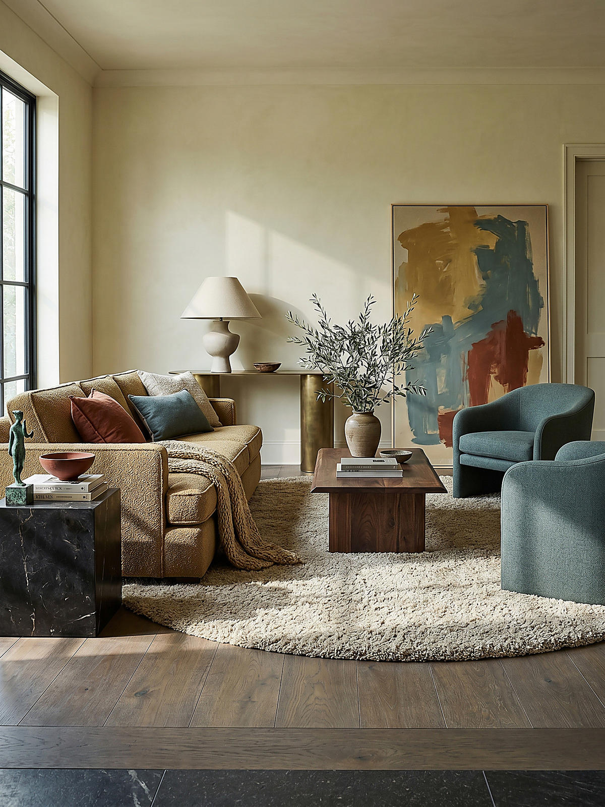 TEPPICH Hochflor Shaggy-Design, teddyweich LYNE, Beige 133x133 cm - Beige, Textil (133/133cm) - KADIMA DESIGN