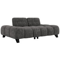 3-SITZER-SOFA NERANO - Dunkelgrau Schenille - Dunkelgrau/Schwarz, Textil/Metall (220/88/146cm) - MKS