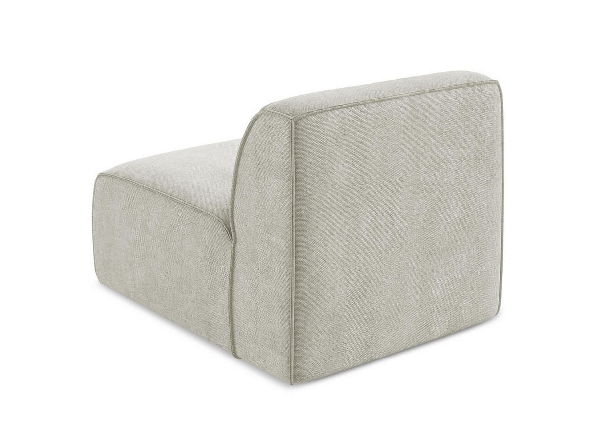 SOFAELEMENT Chenille Stoff Creme - Perlmutt/Schwarz, Holzwerkstoff/Kunststoff (80/70/102cm) - Makamii
