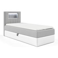 KINDERBETT GARETH 1 - Weiß/Grau, Holzwerkstoff (92/212cm) - Meblini