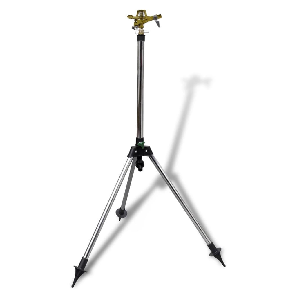 IMPULS Sprinkler Gartenbewässerung Zink Auf Stativgestell - Silberfarben, Metall (56/50cm) - vidaXL