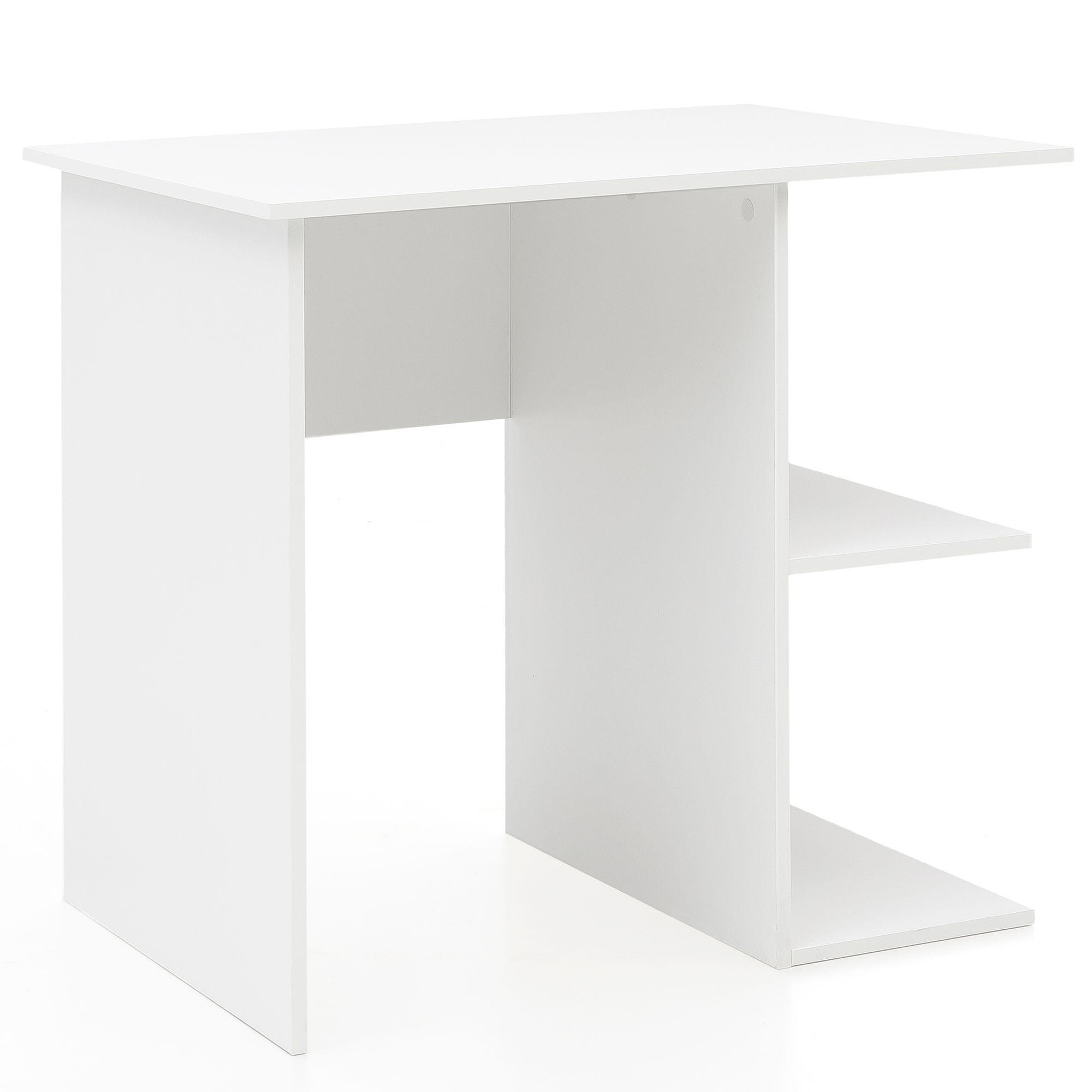 SCHREIBTISCH – großzügige Fläche, mit Aufbewahrung, Spanplatte, modern - Weiß, Holz (60/82/76cm) - KADIMA DESIGN