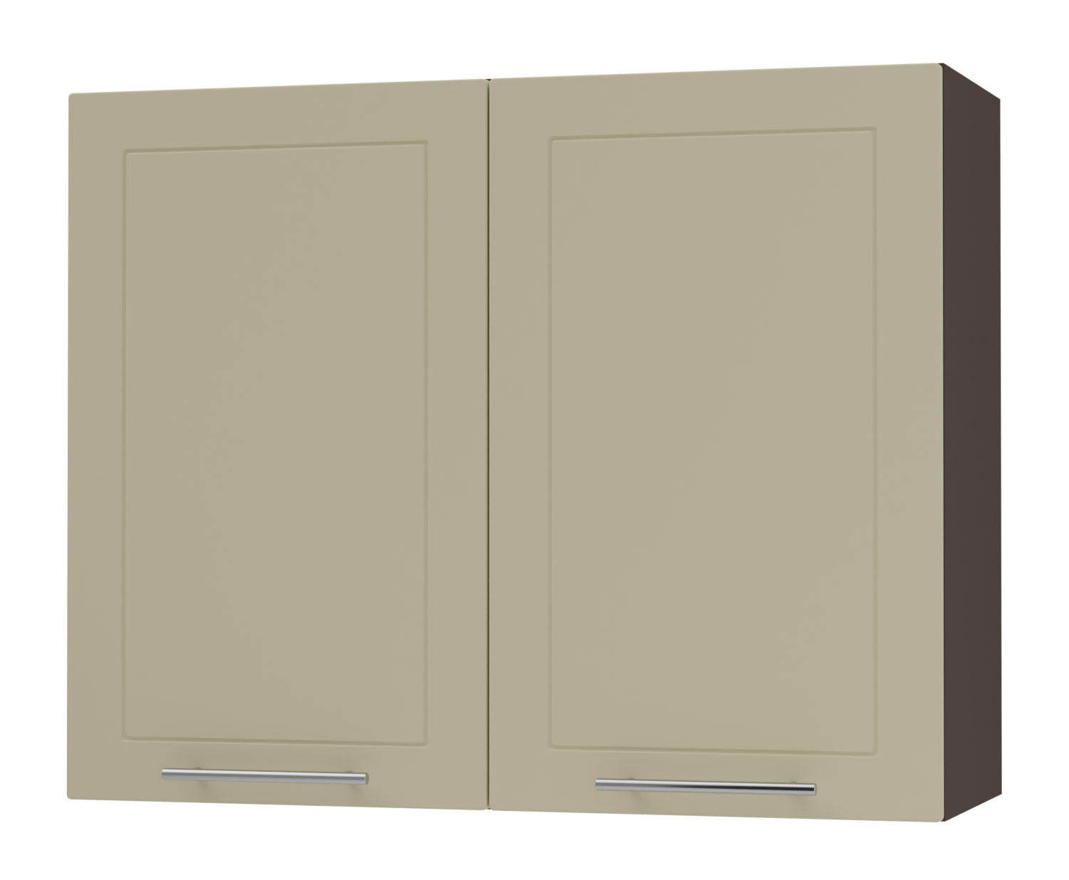 Feldmann-Wohnen Küchenhängeschrank Creme, Dunkelgrau 90x72x32.5 cm