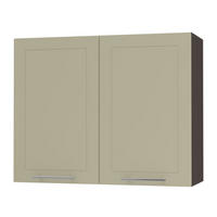 KÜCHENHÄNGESCHRANK Kvantum W3/90 Vanille Matt / Lava Matt 90 / 32,5 / 72cm - Dunkelgrau/Creme, Holz/Holzwerkstoff (90/72/32.5cm) - Feldmann-Wohnen