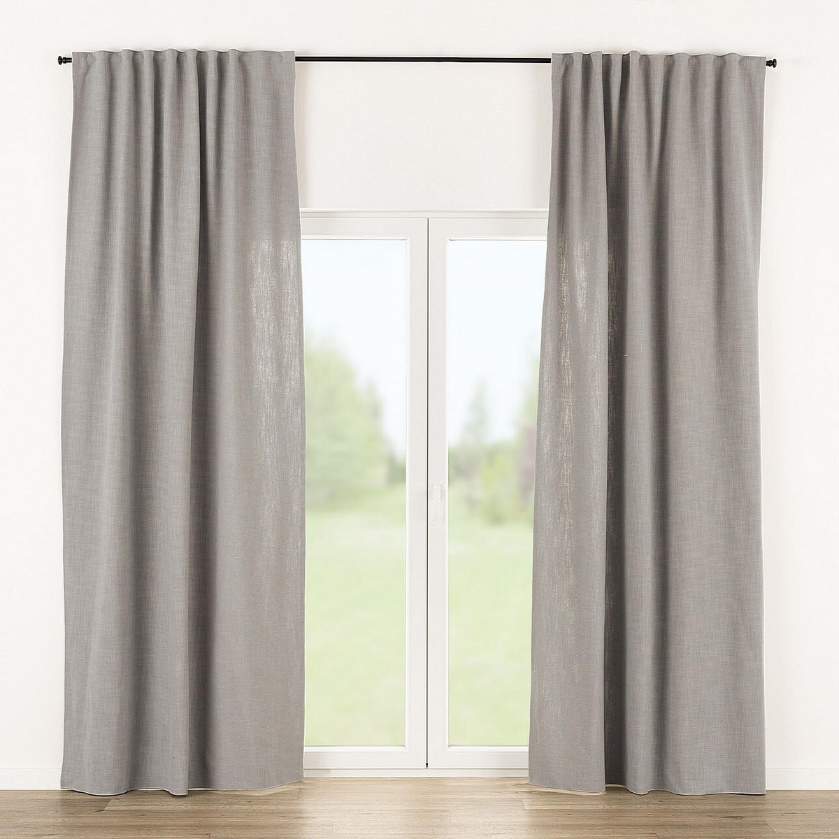 FERTIGVORHANG 140x280cm hellgrau - Grau, Textil (140/280cm) - Dekoria