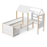 HAUSBETT Kinderbett 90x200 cm Weiß - Weiß, Holz (90/200cm) - ComfortXL