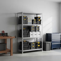 SCHRAUBREGAL PANDA MID | HxBxT 150x110x50cm | 4 Fachböden | Fachlast 90kg | Grau - Grau, Metall (110/150/50cm) - PROREGAL