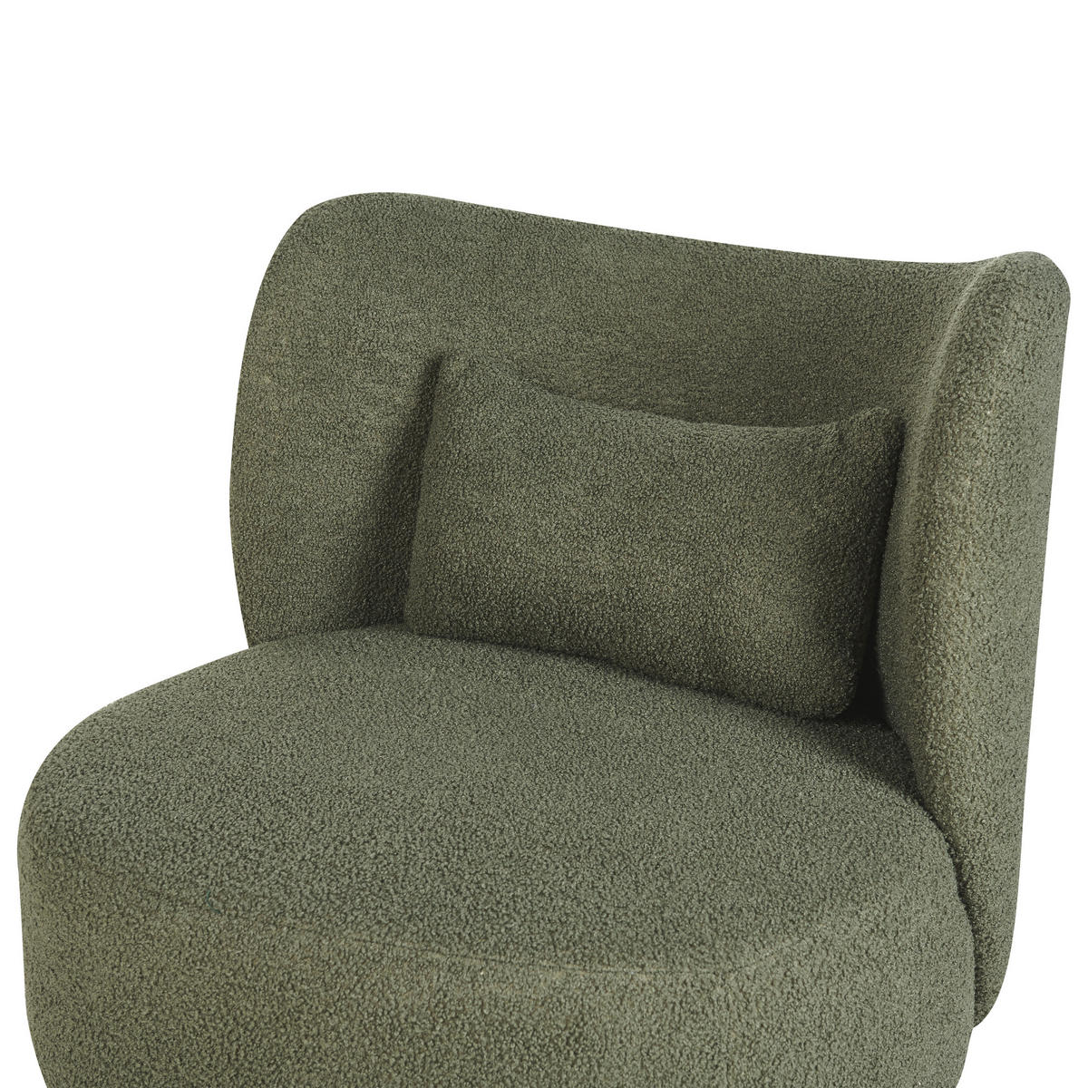 SESSEL BOUCLE Grün Otsby - Grün, Holz/Textil (60/76/55cm) - Beliani