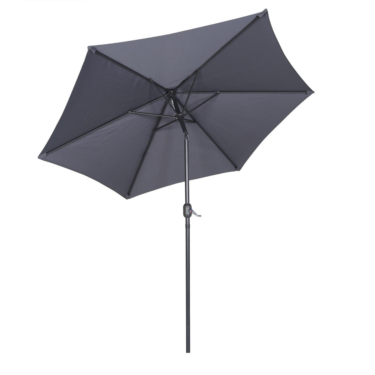 SONNENSCHIRM 3x3m mit 4 Gewichtsplatten, Grau - Grau, Metall (300/300cm) - Oviala