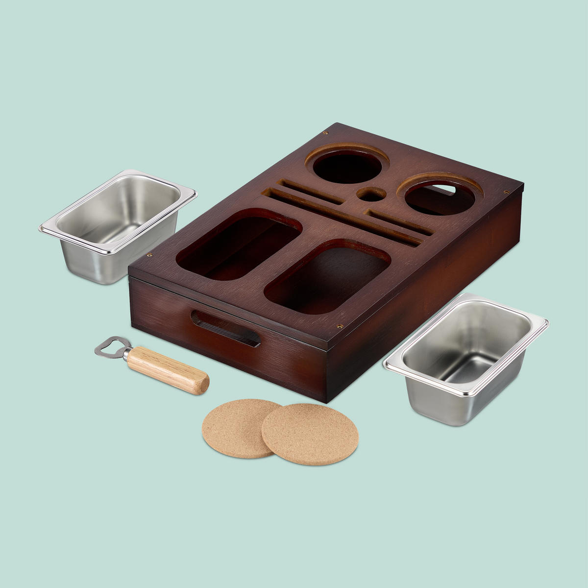 COUCHBAR - Braun, Naturmaterialien/Holz (40/8/26cm) - Relaxdays