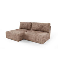 ECKSOFA Natalia Xs - Beige, Holzwerkstoff/Textil (149/210cm) - Fun Möbel