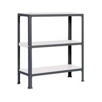WOHNREGAL LIVING KOALA METAL mit 3 Fachböden | HxBxT 90x100x30cm | Fachlast 150kg | Anthrazit/Weiß - Anthrazit, Metall (100/90/30cm) - PROREGAL
