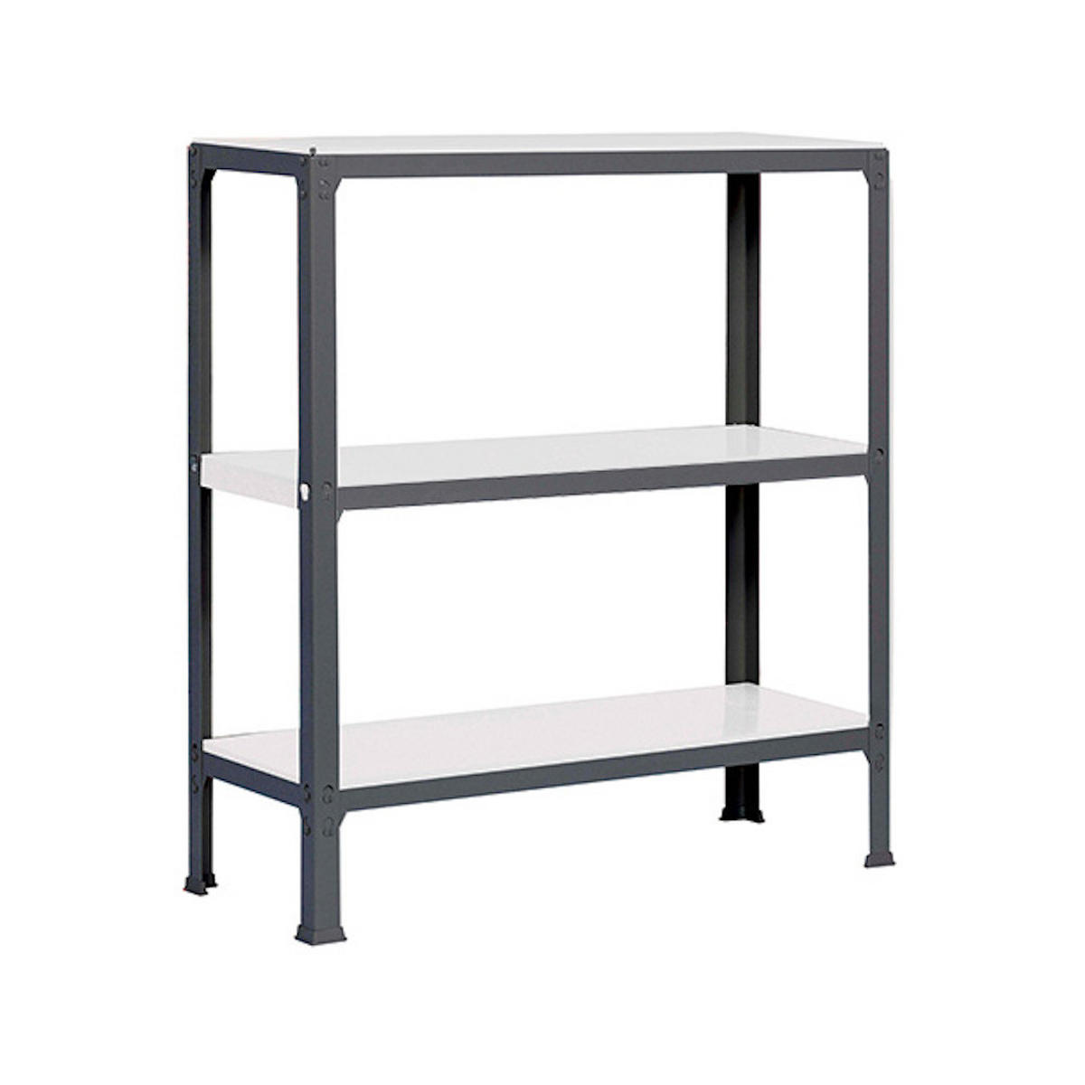 WOHNREGAL LIVING KOALA METAL mit 3 Fachböden | HxBxT 90x100x30cm | Fachlast 150kg | Anthrazit/Weiß - Anthrazit, Metall (100/90/30cm) - PROREGAL