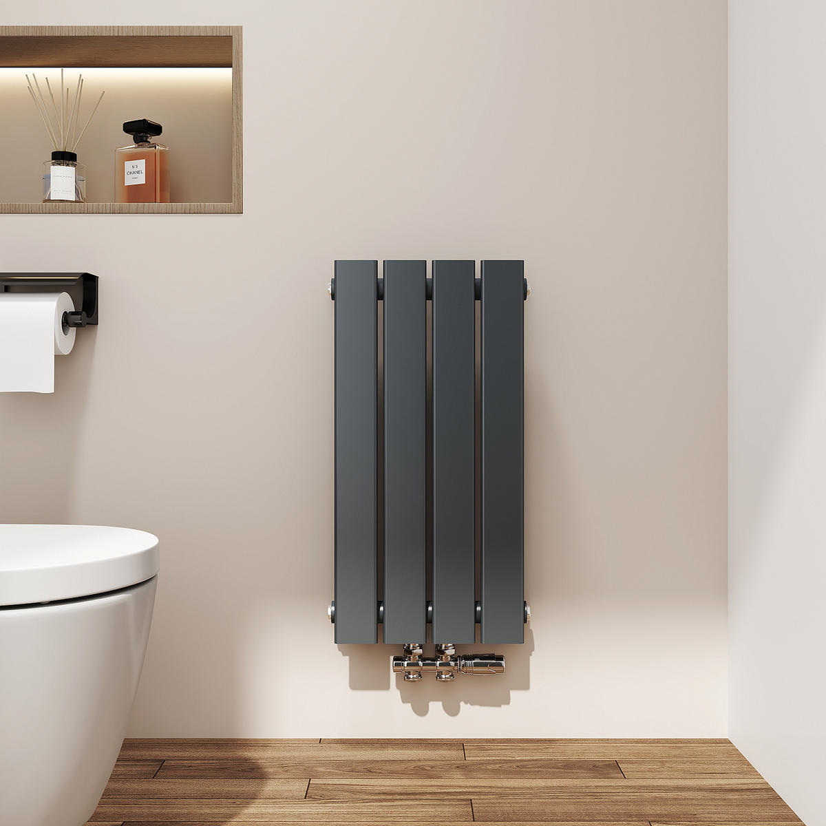 HEIZKÖRPER Flachheizkörper Anthrazit 60/30/4,9 cm - Anthrazit, Metall (30/60/4.9cm) - EMKE