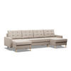 U-ECKSOFA MIT SCHLAFFUNKTION BLANK, Beige - Beige, Textil (294/92/140cm) - Mebligo