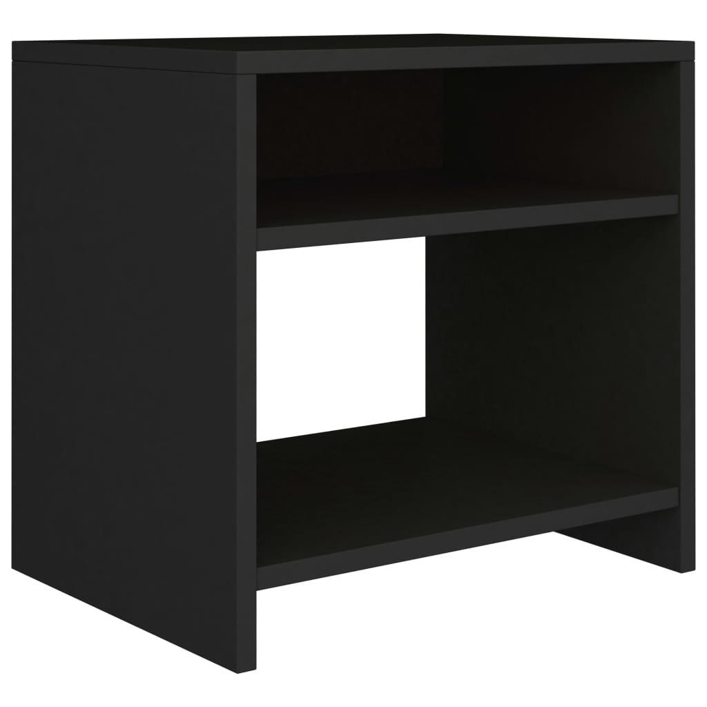 vidaXL Nachttisch Schwarz 40x40x30 cm