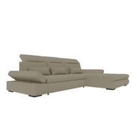 ECKSOFA Toscana Plus Strukturstoff inkl. Schlaffunktion - Hellbraun, Textil (300/179cm) - 99rooms