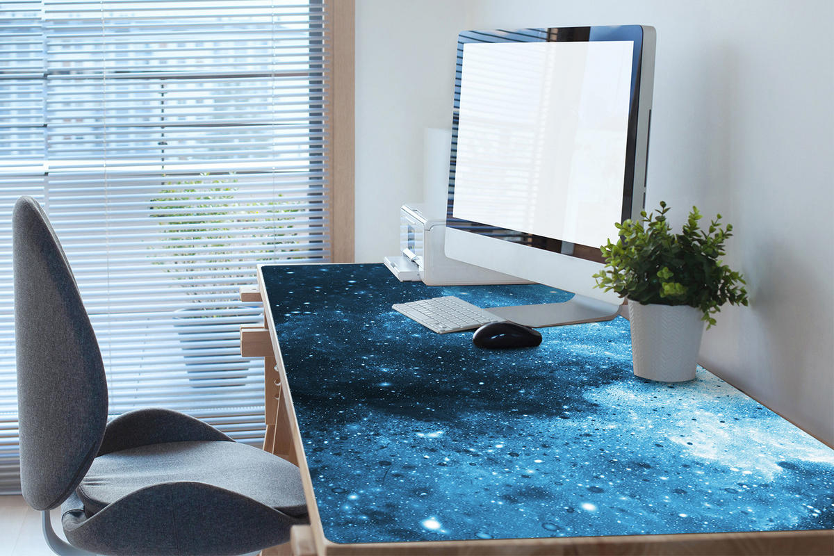 SCHREIBTISCHUNTERLAGE 120x60 cm Blau - Blau, Kunststoff (1.6/120/60cm) - ArtPrintCave