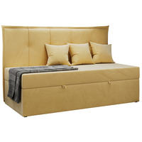 BOXBETT BANCO 90/200 Gelb Velvet - H3 - Gelb, Holz/Textil (90/200cm) - MKS